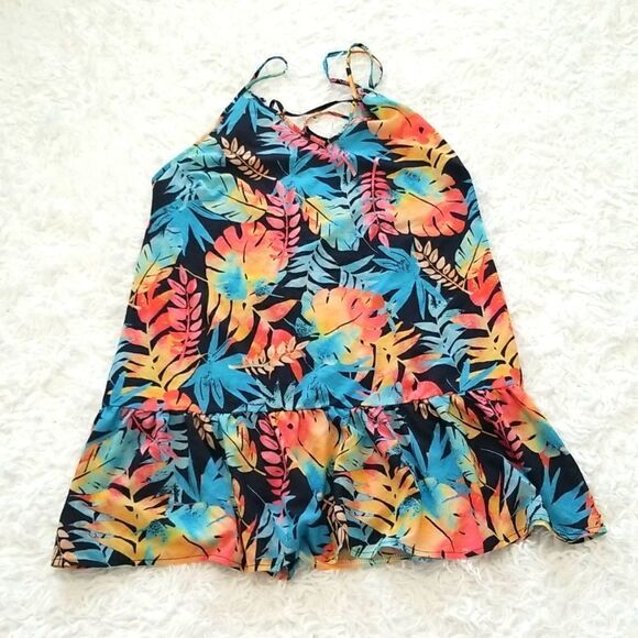 Sunset Sleeveless Floral Top Sz Small - Picture 1 of 8